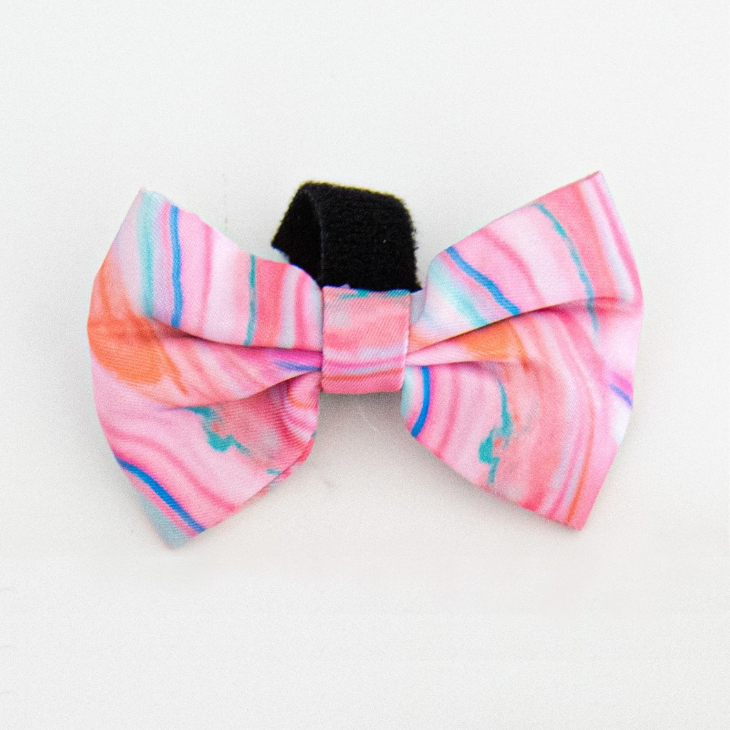 Marshmallow Marble Bow Tie